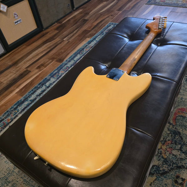 1965 Fender Mustang - Factory Refin White - Slab Board w/ Case