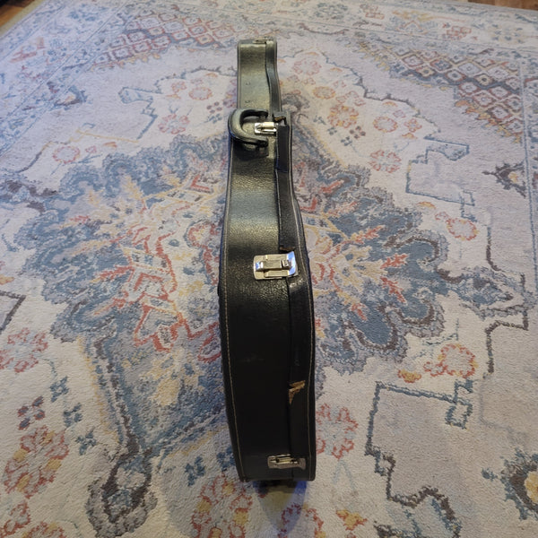 Vintage Black Chipboard Offset Electric Bass Guitar Case - 1960s? 1970s? Fits Fender and Ric