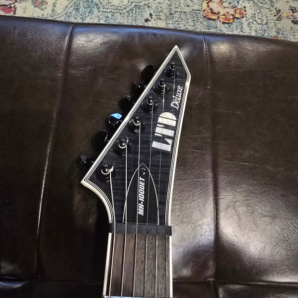 2020 ESP LTD MH-1000ET Deluxe - EverTune - 24v Mod - See Thru Black - w/Hard Case