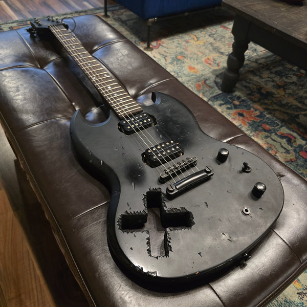 2001 Epiphone - Pierced - Gothic SG - Matte Black