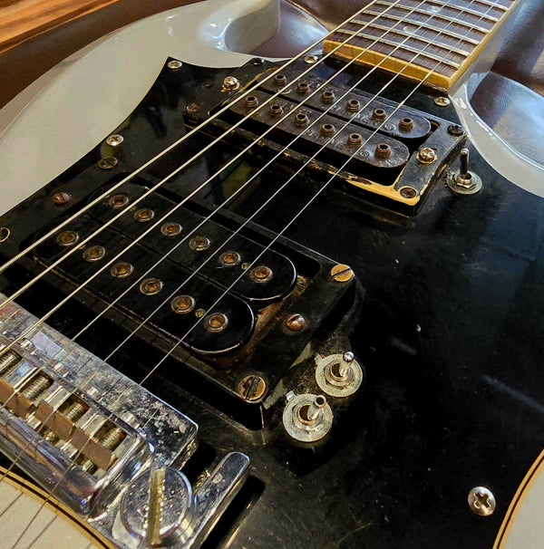 1969 Gibson SG Special - Refinished Silver - Humbuckers - w/ Chainsaw Case