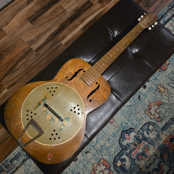 1930s Kay Del Oro "Fauxbro" Resonator Acoustic Guitar w/ Case