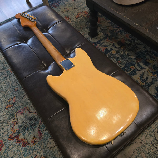 1965 Fender Mustang - Factory Refin White - Slab Board w/ Case