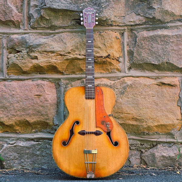 c. 1940 S.S. Stewart 17.25" Professional Archtop Guitar- Buegeleisen & Jacobson - Natural Blonde - w/Case