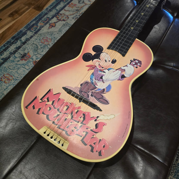 1970s Vintage Carnival Toys Novelty Guitar - Mickey Mouse Mousegetar