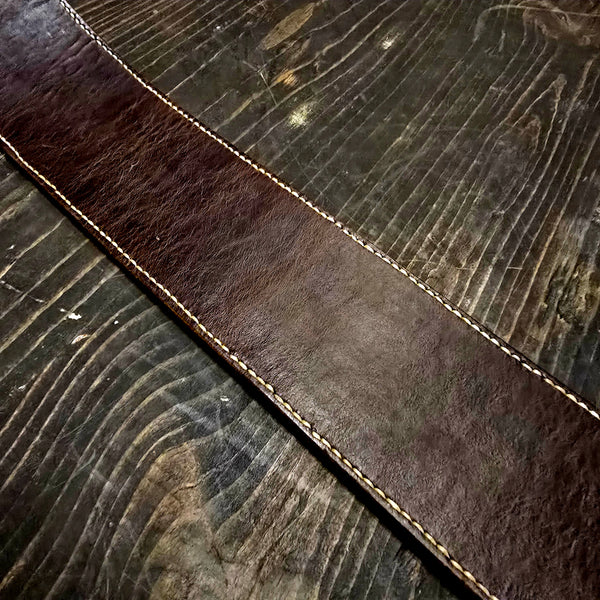 Wolf Briar Leather Company - Hand-Tooled Custom Handmade Guitar Strap - Leaf and Acorn Motif