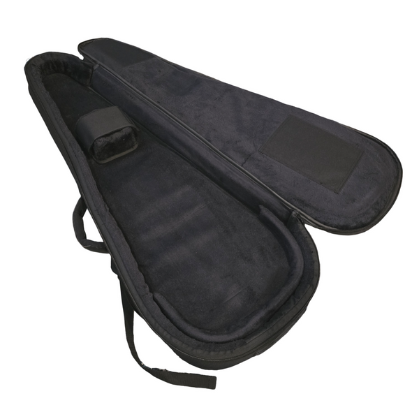 Cumberland Guitars - Embroidered Deluxe Teardrop Electric Guitar Case - Black / Black