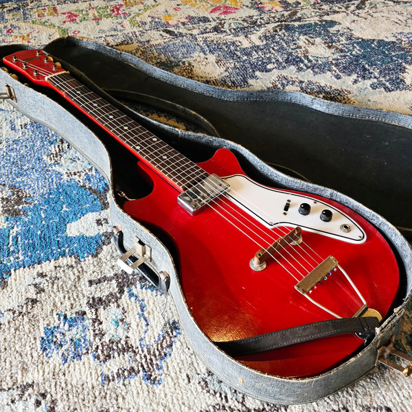 1964 Tosca Thunderstick - Valco Supro - Short-Scale - Red - w/ Original Case