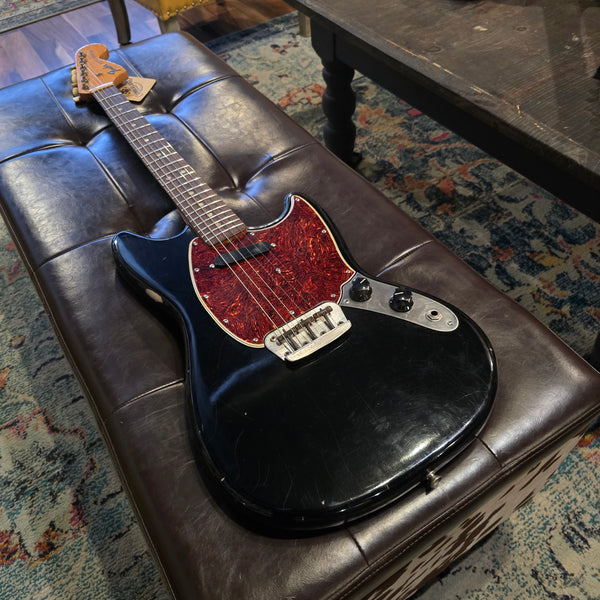 1966 Fender Musicmaster - Offset Body 24" Scale - Refin Black - w/OHSC