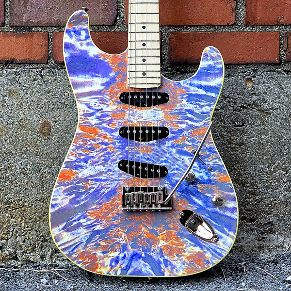 Lyman LS-400 Prototype - S-Style Electric Guitar - One-of-a-Kind Psychedelic Graphics