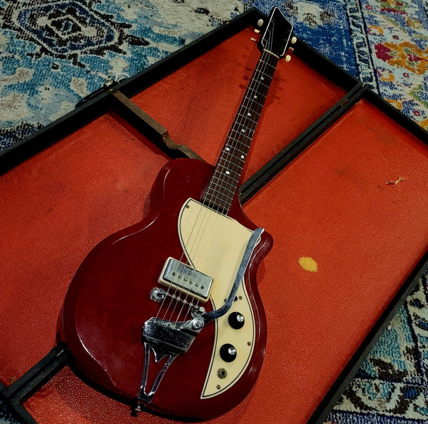 1960 Supro Belmont Poppy Red w/ Case