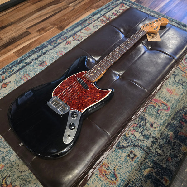 1966 Fender Musicmaster - Offset Body 24" Scale - Refin Black - w/OHSC