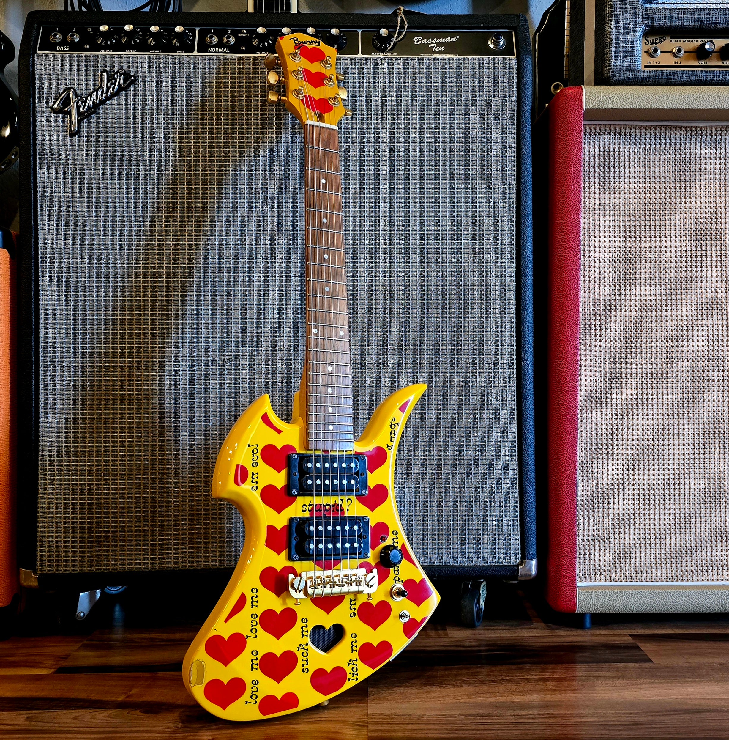 2006 Fernandes Burny YH-JR - Hide Signature Model - Yellow Heart