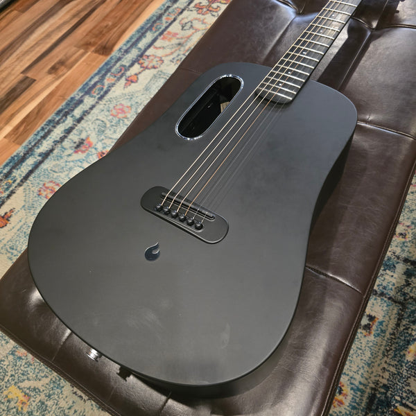 Blue Lava - 36" Touch -Smart Guitar w/ Touchscreen - w/ Airflow Case - Midnight Black