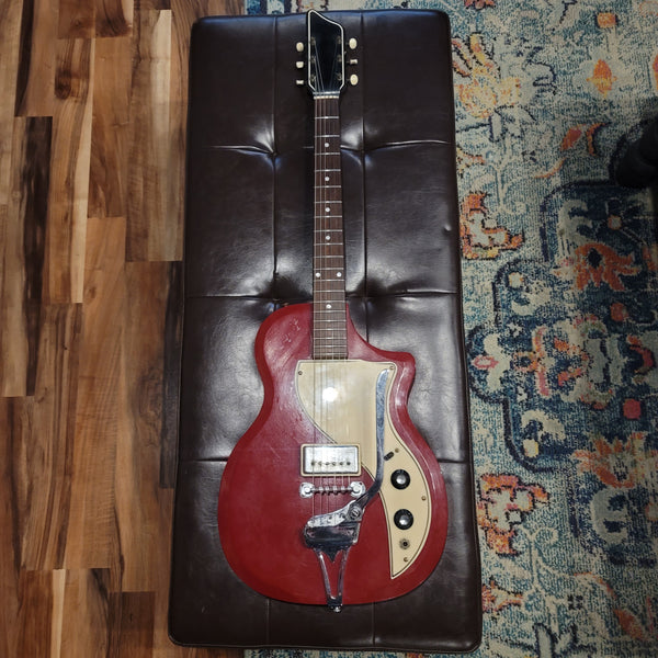 1960 Supro Belmont Poppy Red w/ Case