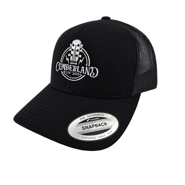 Cumberland Guitars - Classic Trucker Hat -Black / Black / White Logo