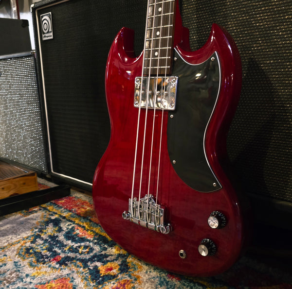 2006 Epiphone EB-0 Short-Scale Bass - Cherry Red - w/Gig Bag