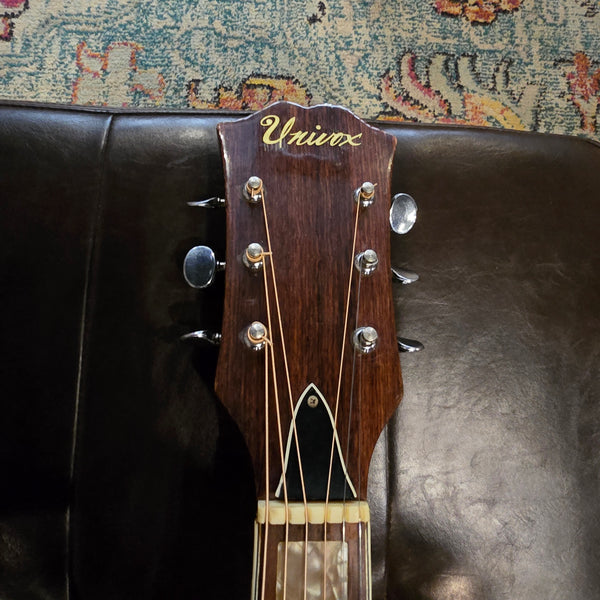 Early 1970's Univox MIJ Dreadnaught - Flame Maple Sunburst - Sold Woods - w/OHSC