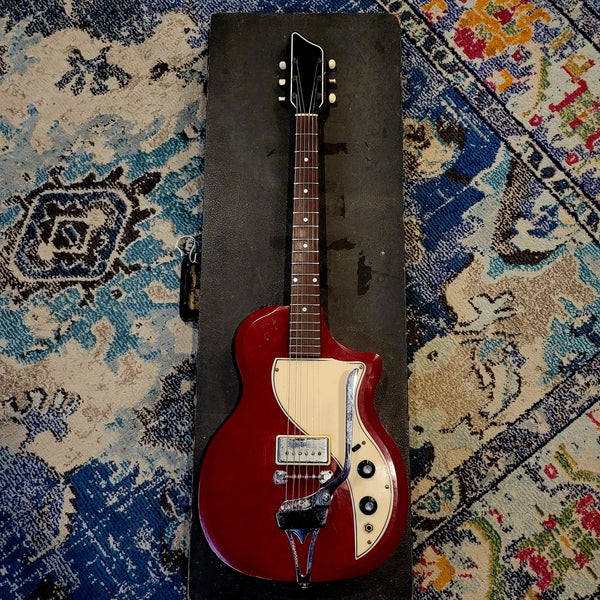 1960 Supro Belmont Poppy Red w/ Case