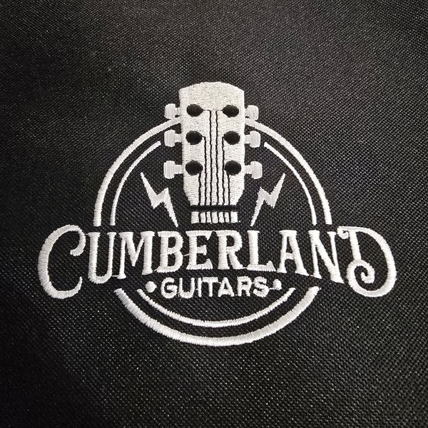 Cumberland Guitars - Embroidered Deluxe Teardrop Electric Guitar Case - Black / Zebra