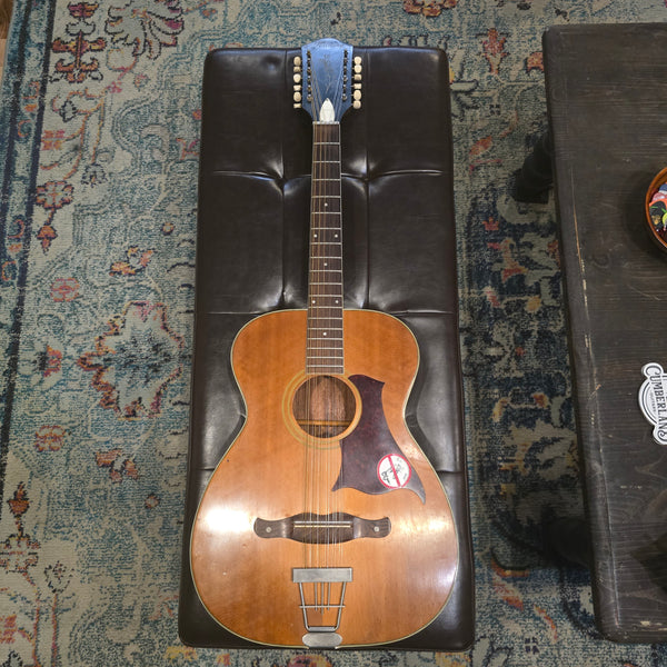 1972 Harmony H1269 12-String Acoustic - Natural - w/Original Case