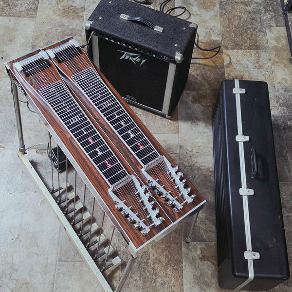 1974 MSA Classic D-10 E9/C6 8x2 Pedal Steel w/Case and 1980 Peavey LTD 400 1x15" Amp