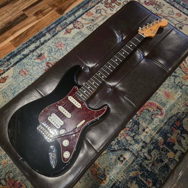 2011 Fender Lone Star Deluxe Strat - Black Stratocaster - Texas Specials + Pearly Gates HSS