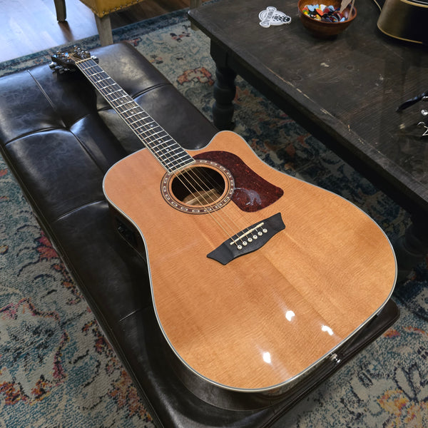 2021 Washburn HD10SCE-0 - Dreadnaught - Natural - Acoustic Electric