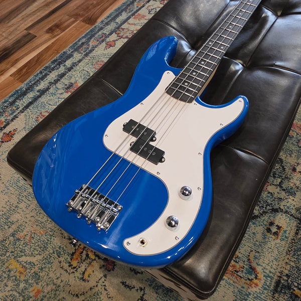 NOS Lyman LP-150 P-Style - Electric Bass - Electric Blue - w/Gig Bag