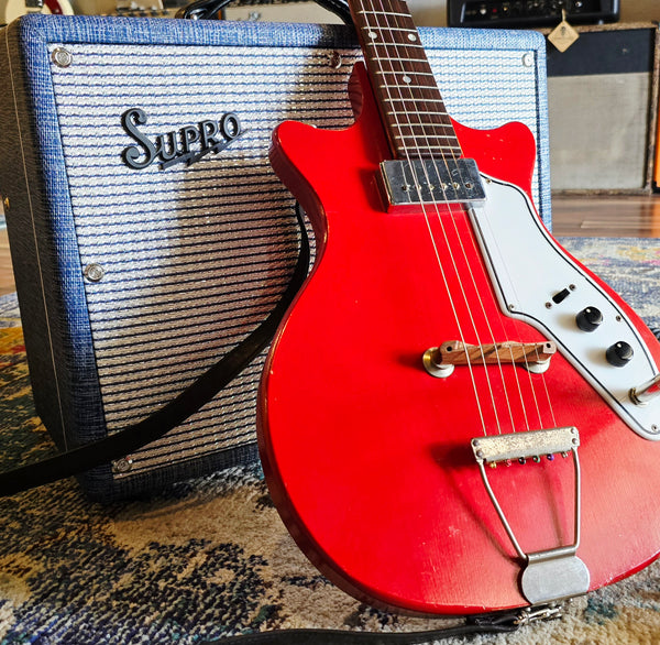 1964 Tosca Thunderstick - Valco Supro - Short-Scale - Red - w/ Original Case