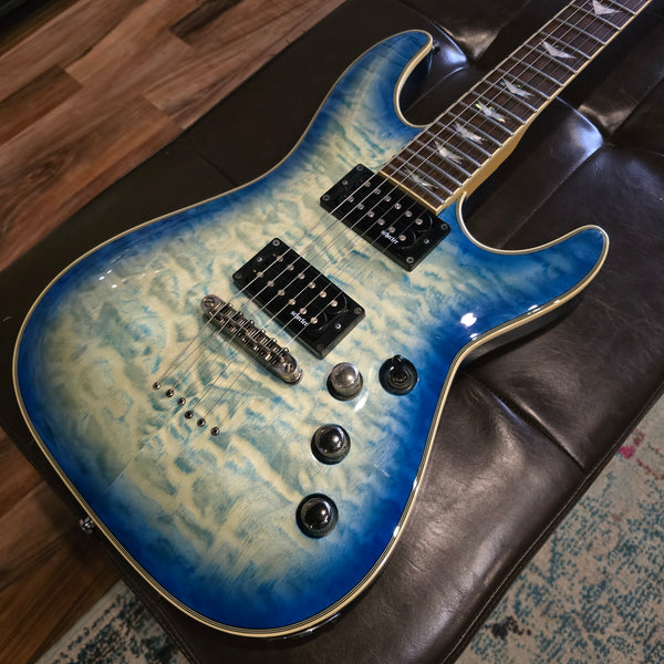 2018 Schecter Omen Extreme - Ocean Blue Burst - w/ Hardshell Case