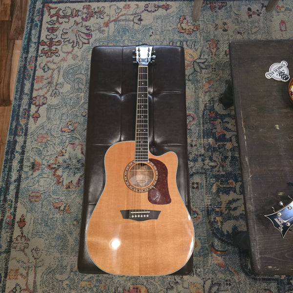 2021 Washburn HD10SCE-0 - Dreadnaught - Natural - Acoustic Electric