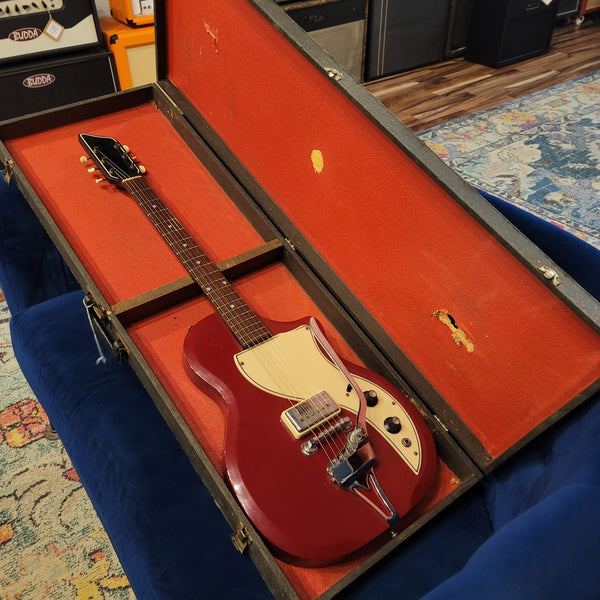 1960 Supro Belmont Poppy Red w/ Case