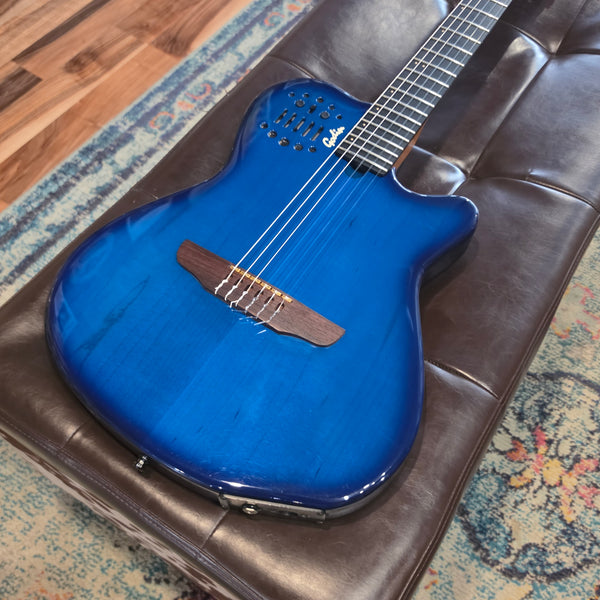 1999 Godin Multiac ACS-SA Nylon - Classical Midi - Blue - w/OHSC