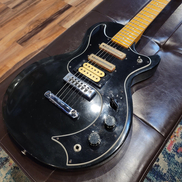 1977 Gibson S-1 - Black - Dimarzio Super Distortion - w/ Hardshell Case