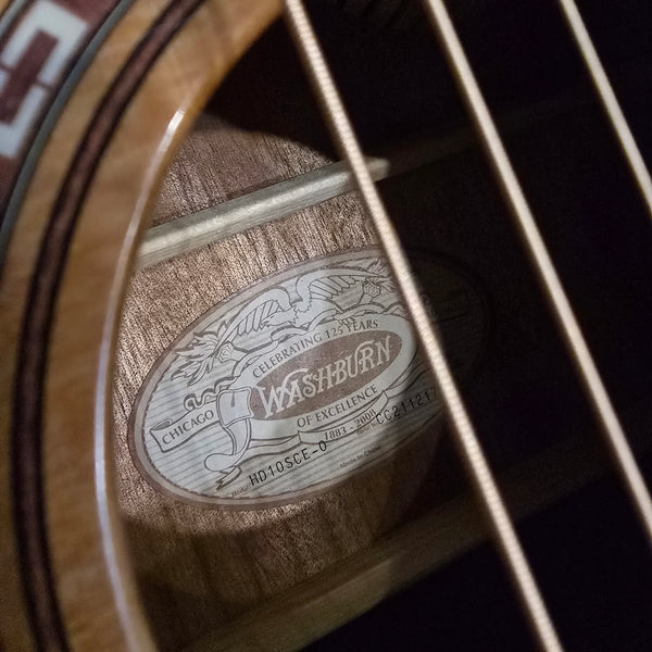 2021 Washburn HD10SCE-0 - Dreadnaught - Natural - Acoustic Electric