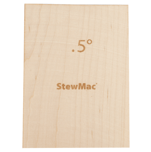 StewMac Blank Bass Neck Shim .5 Degrees - Maple - for bolt-on necks - Universal - Cumberland Guitars