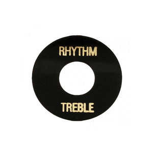 Toggle Switch Ring - Rhythm + Treble Pokerchip - Black / Gold - Cumberland Guitars