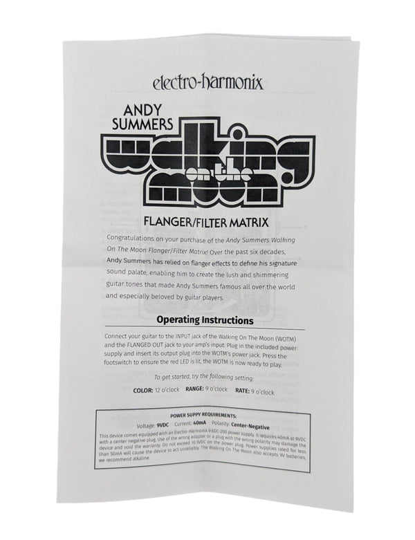 Used Electro-Harmonix Andy Summers Walking on the Moon Flanger/Filter Matrix Pedal - Cumberland Guitars