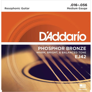 D'Adddario EJ42 Phosphor Bronze Resophonic Acoustic Guitar Strings - Cumberland Guitars