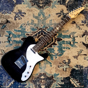 Lyman LT-300M T-Style Guitar - Ghost Black Maple Flametop - Cumberland Guitars