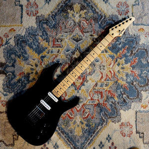 Lyman LS-400 HSS S-Style -  Matte Black - Dinky Sized - Cumberland Guitars