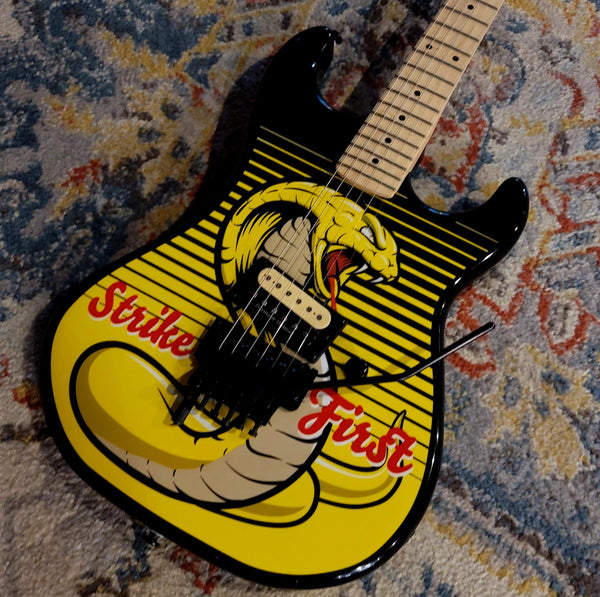 Kramer Baretta - Strike First - Cobra Kai Graphic - Floyd Rose - Cumberland Guitars