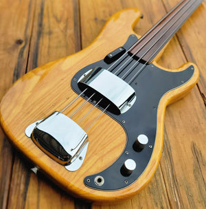 1979 Fender Fretless Precision Bass - Natural P Bass - Rosewood w/ Case - Cumberland Guitars