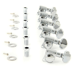 Grover 406C6 Mini Locking Rotomatic Guitar Tuners 6 Inline - Chrome - Cumberland Guitars