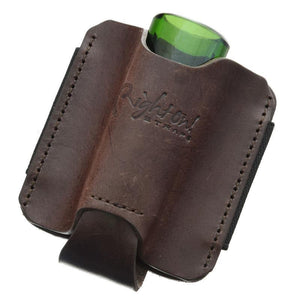 RightOn! Leather Slide or Harmonica Holder for Guitar Strap - Universal - Brown - Cumberland Guitars