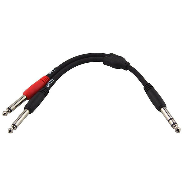 Pig Hog Solutions 6" Y Cable Stereo 1/4" Male TRS - Cumberland Guitars