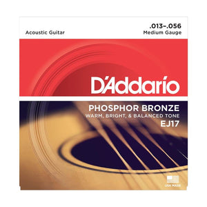 D'Adddario EJ17 Phosphor Bronze Medium Acoustic Guitar Strings .013-.056 - Cumberland Guitars