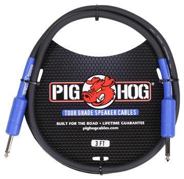 Pig Hog PHSC3 3' Speaker Cable 1/4" to 1/4" Tour Grade - Cumberland Guitars
