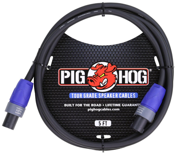Pig Hog Tour Grade Speakon Speaker Cable - 5' - Cumberland Guitars
